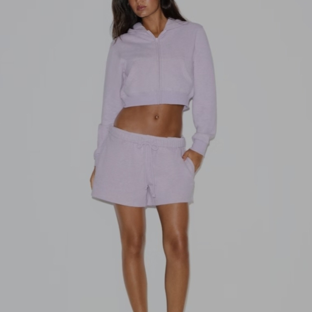 SKIMS French Terry Classic Shorts in Bluebell Sz S - Picture 2 of 4